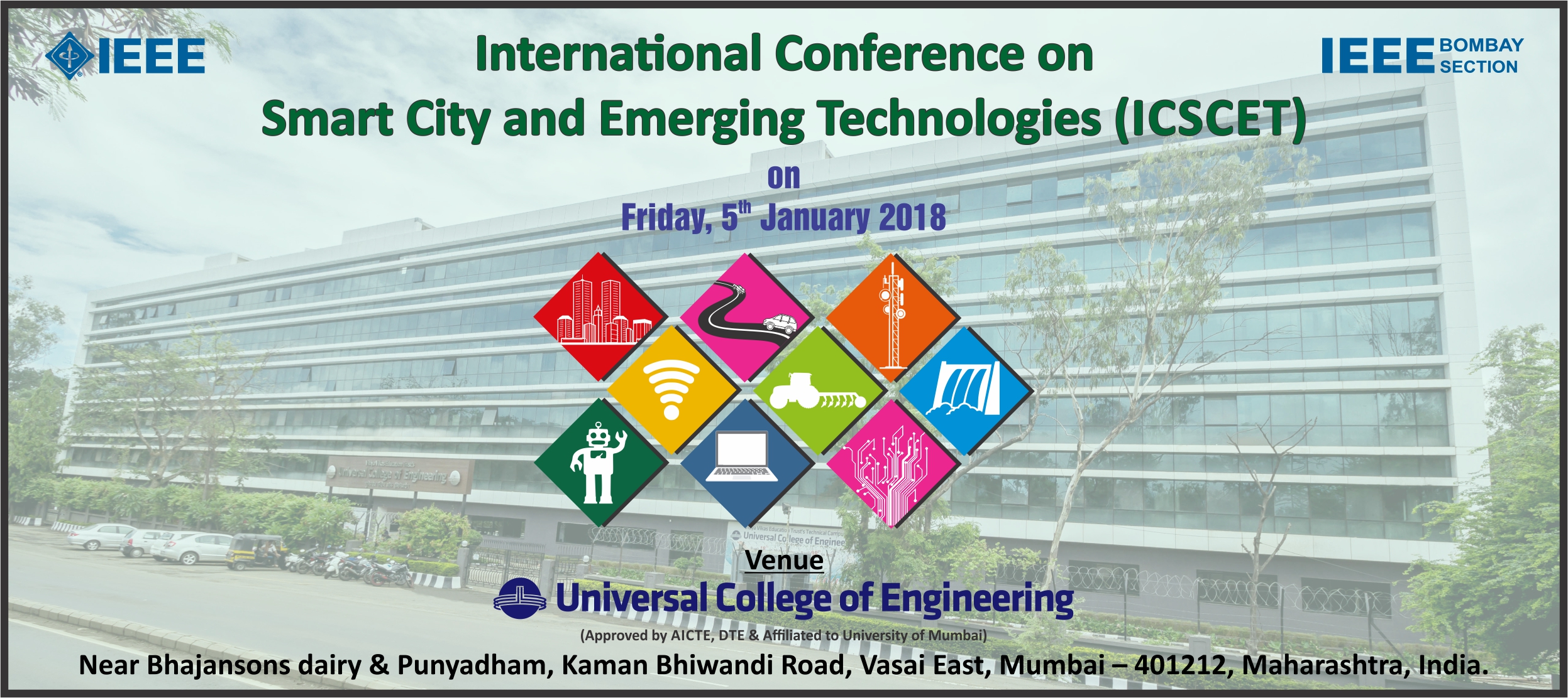 IEEE conference on smart city, organised by Universal College of Engineering